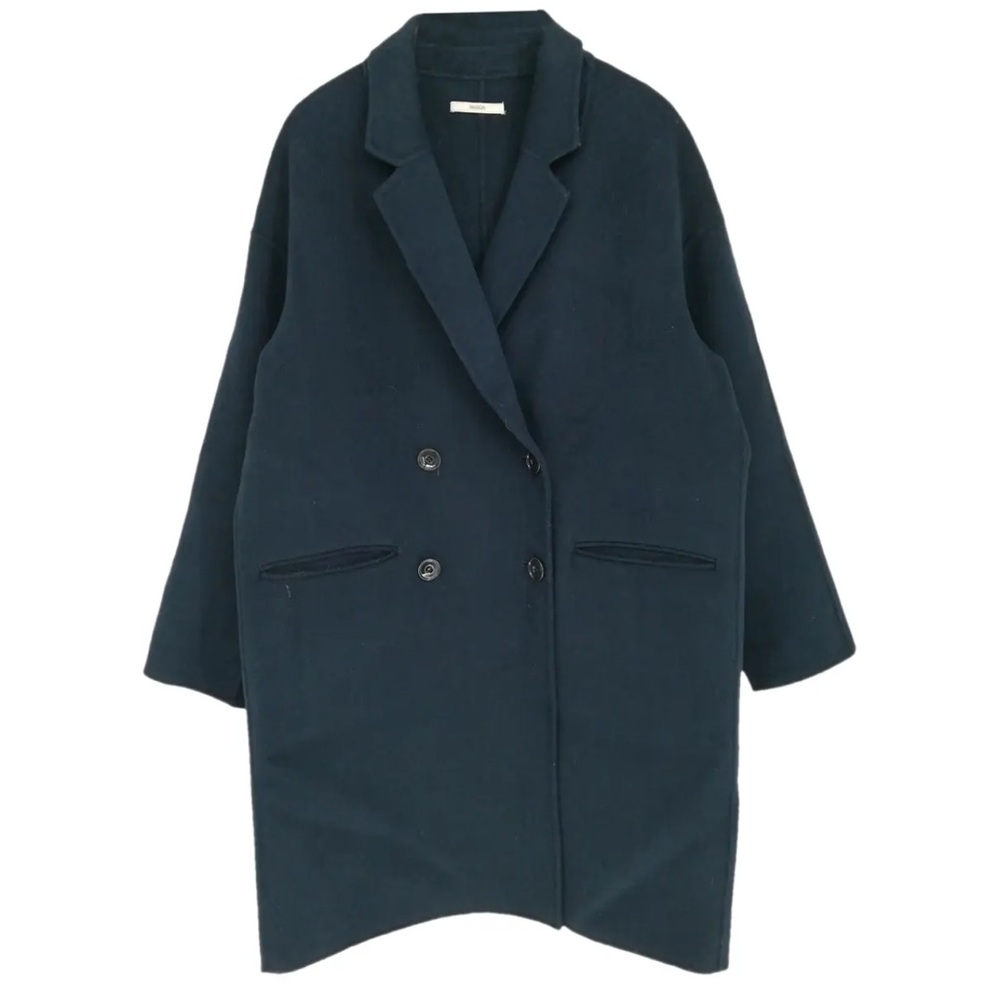 Sessun Women's  wool Navy Double-Breasted Coat